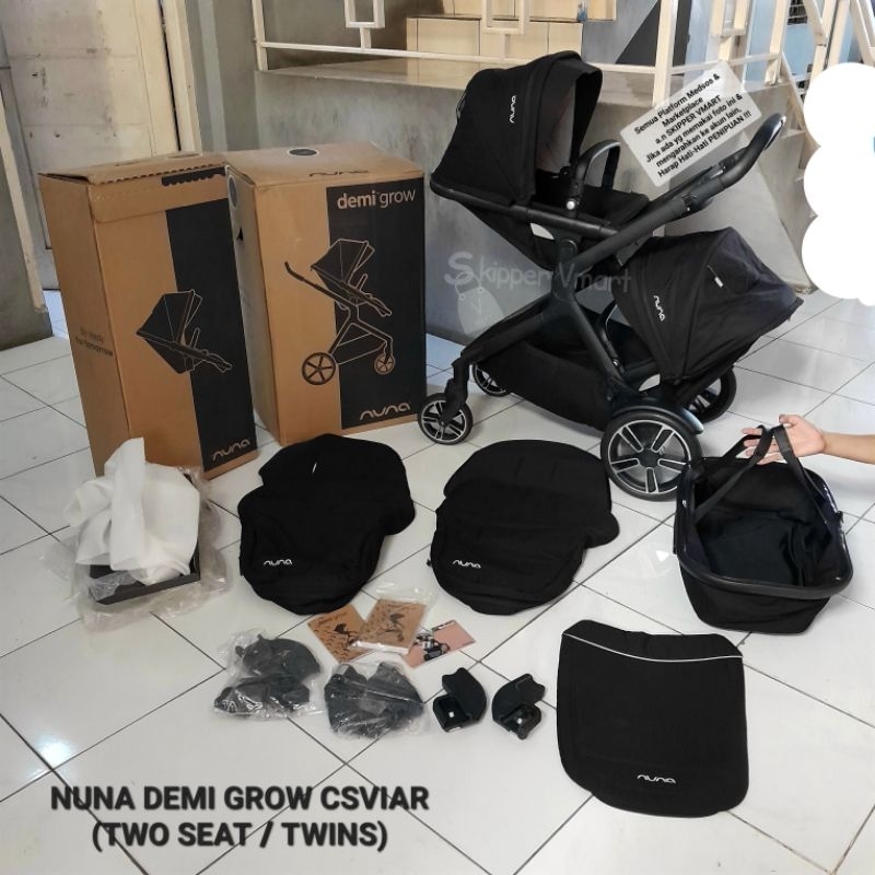 Stroller Stroler NUNA DEMI GROW CAVIAR bukan Mixx 2 Triv atau Next Second Bekas Preloved Kembar Twin