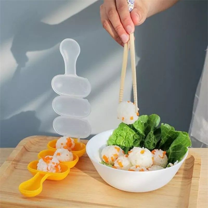 Cetakan Nasi Bento Bola Bulat Gulung Centong Rice Ball Shaker Bento Rice Ball Mold