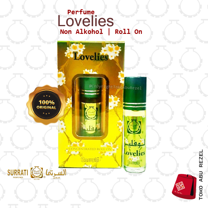 Parfum Lovelies 6ml Roll On | Parfum Surrati | Surrati Perfumes | Bibit Minyak Wangi | Parfum Surrati | Non Alkohol |  Surrati Perfumes| Original Product | Surrati Factory Holly Makkah KSA