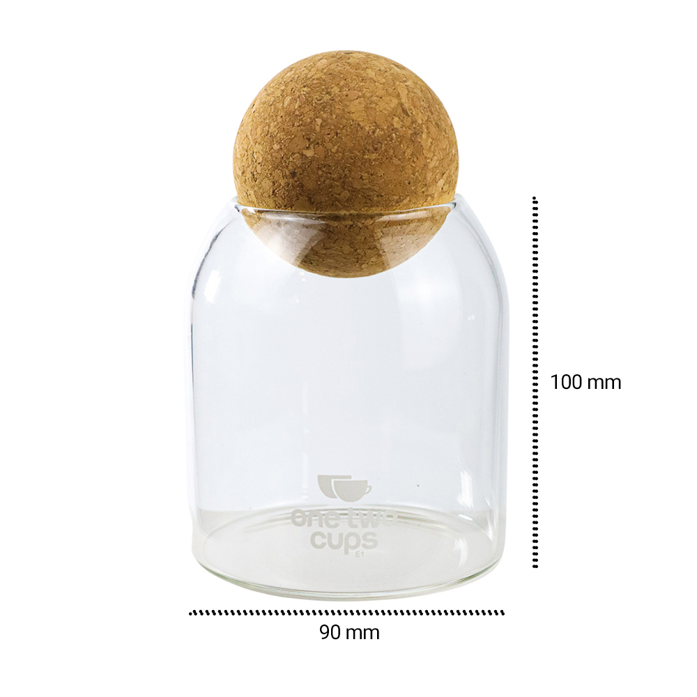 One Two Cups Toples Kaca Penyimpanan Makanan Glass Storage Jar 500 ml - E1 - Transparent