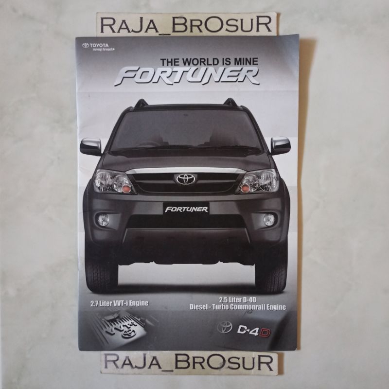 Poster brosur katalog booklet Toyota Fortuner 2007