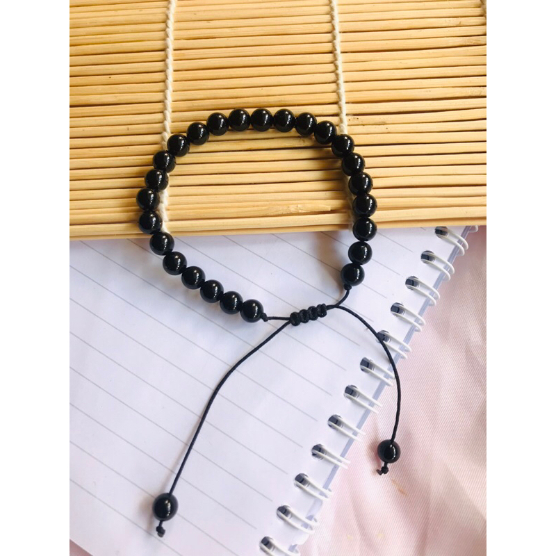 Gelang Batu Black Onyx