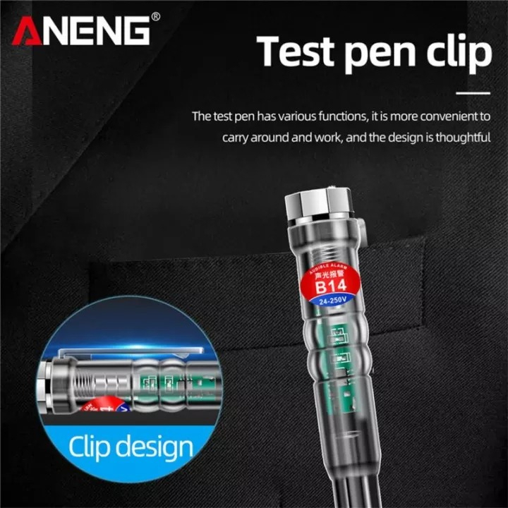 ANENG Obeng Tespen Tester Pen with Indicator LED - B14 - Transparent