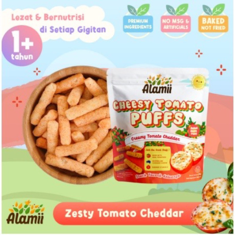 Alamii Puff Snack Bayi Anak Non MSG Camilan MPASI Bayi Finger Food Baby Snack Bekal Sekolah Anak