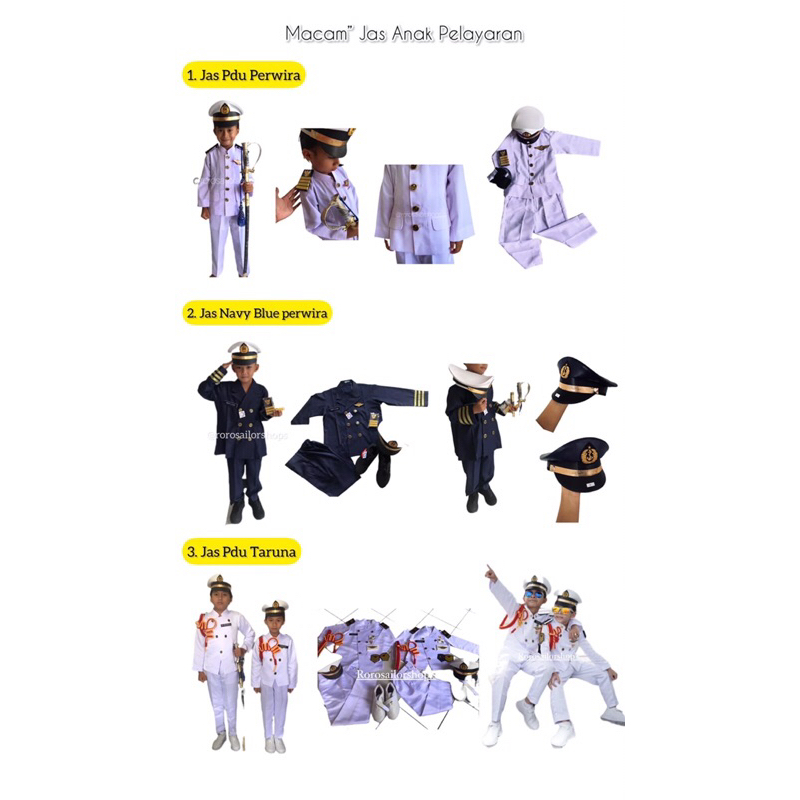 BAJU JAS PELAUT PELAYARAN ANAK