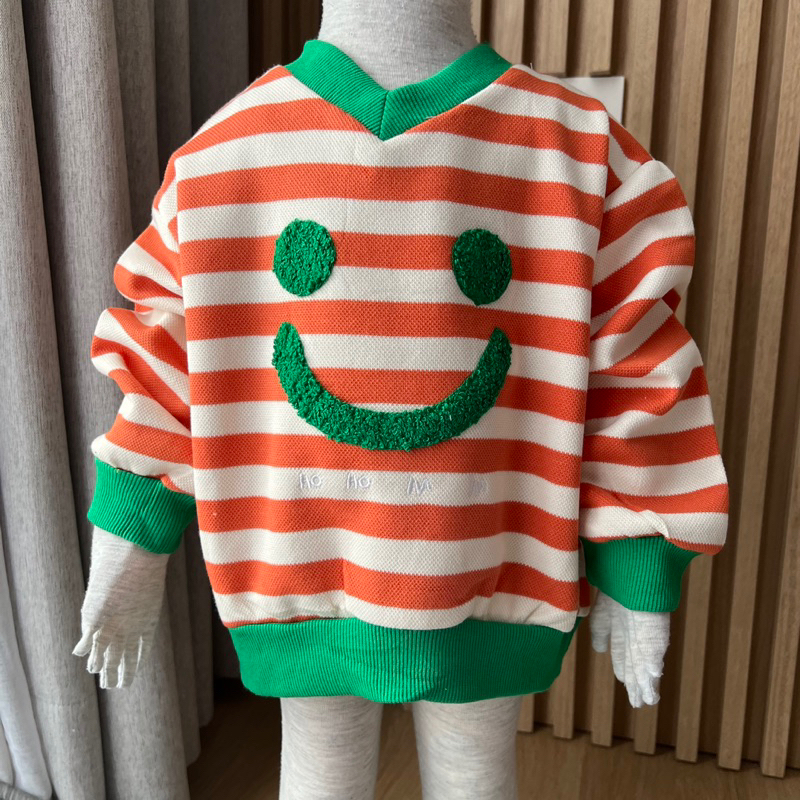 Stripe smile sweater | sweater crewneck anak