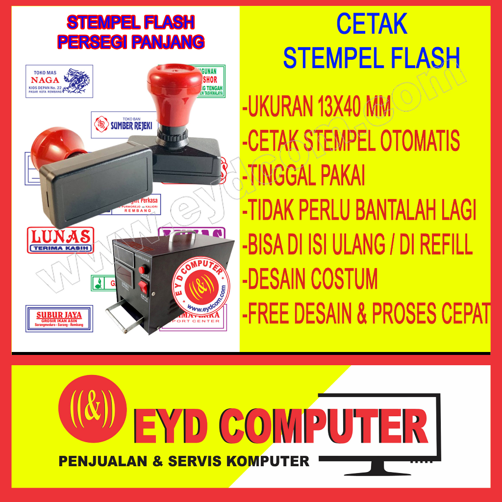 

CETAK STEMPEL FLASH 13X40MM PERSEGI PANJANG FREE DESAIN COSTUM CAP SETEMPEL OTOMATIS PRINT STAMP