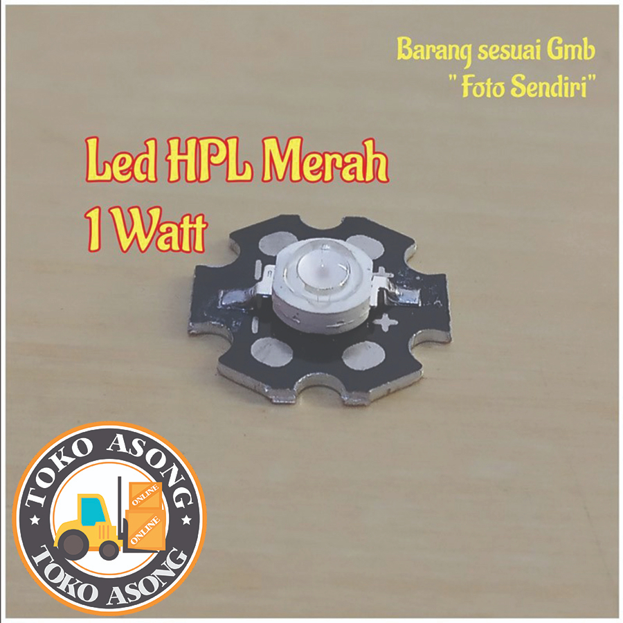 ed hpl 1 watt merah include heatsink lampu hpl