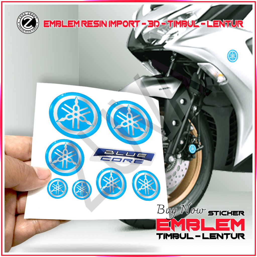 STIKER MOTOR 1 PAKET STIKER MOTOR LOGO GARPUTALA BIRU STIKER NMAX STIKER AEROX STIKER EMBLEM NMAX AE