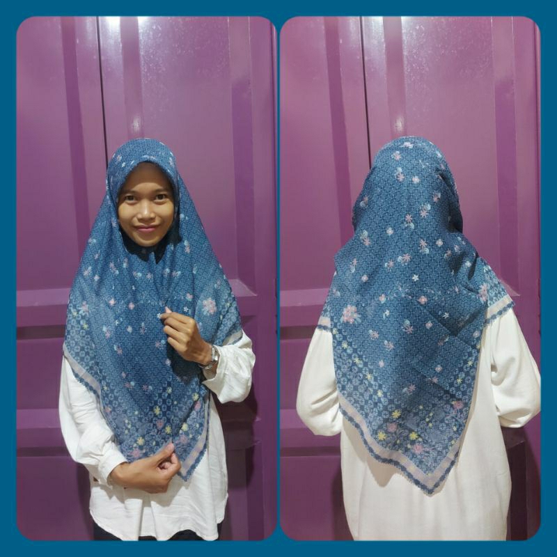 Voal Motif Small Flower Denim