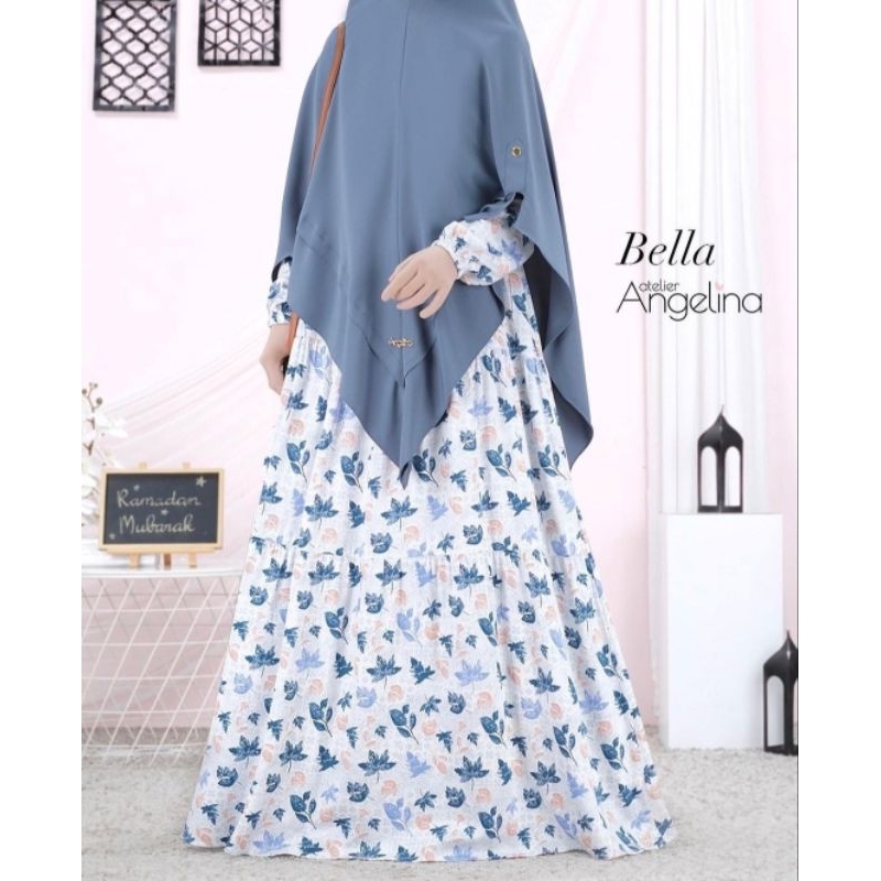 READY BELLA  DRESS - Mandevilla dan Autumn Breeze Blue by Atelierangelina