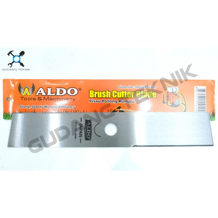 MATA Pisau Potong Rumput 400x70x1.2mm ALDO / Brush Cutter Blade Pisau Mesin Potong Rumput 400x70x1,2mm ALDO