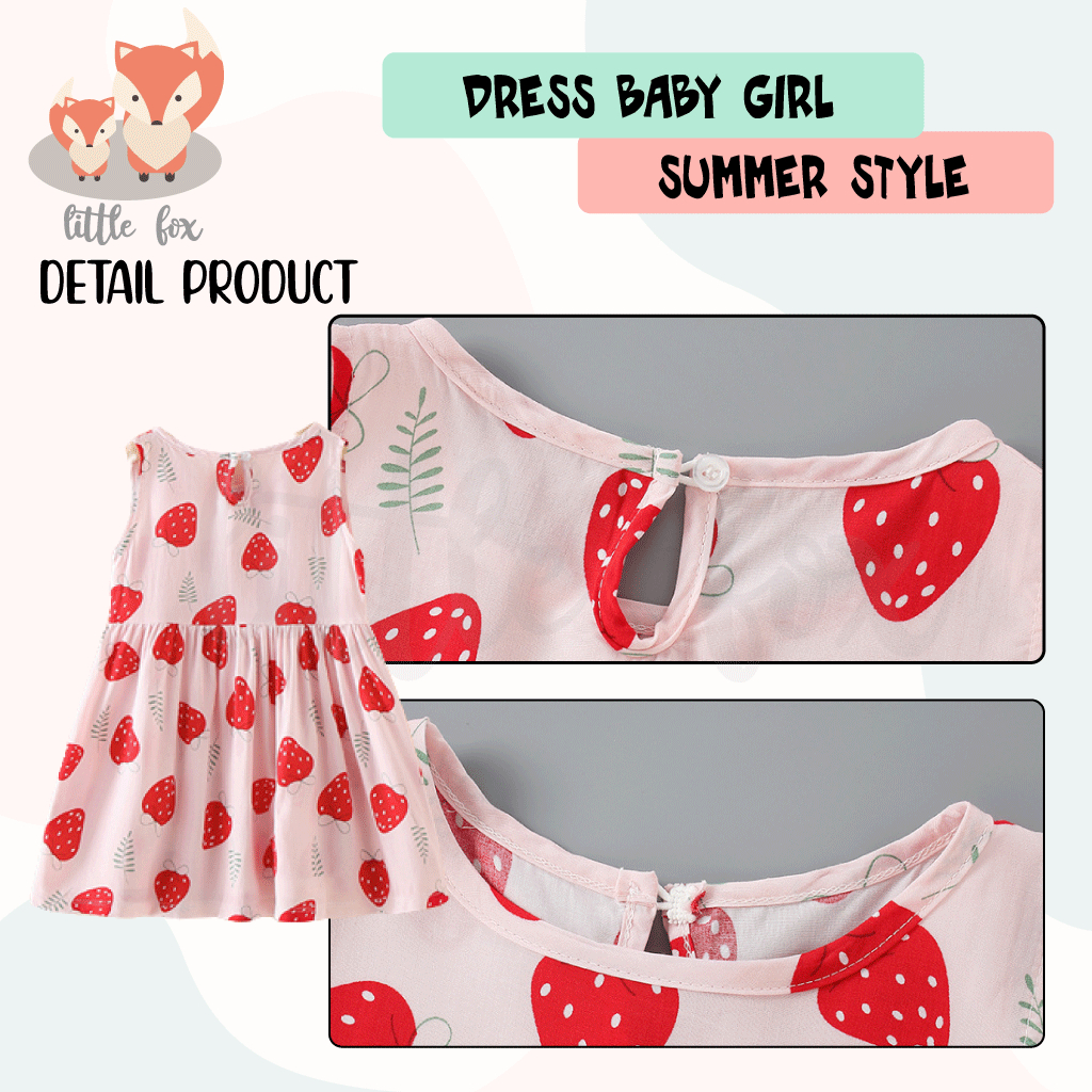 [ IMPORT ] Dress Baby Girl / Baju Bayi Perempuan / Setelan Rok Bayi Cewek Lucu