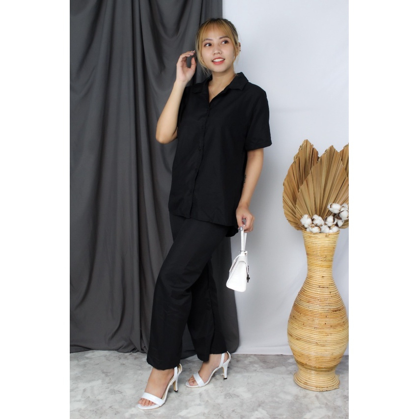 PIYAMA SET KEMEJA POLOS / BAJU TIDUR