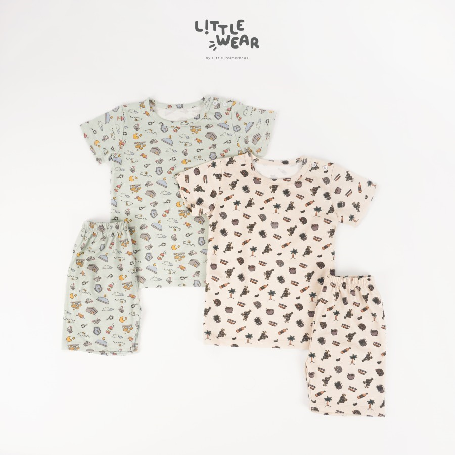 [TOMS] [1-5Tahun] LITTLE PALMERHAUS (1stel) Little Wear SHOULDER Button SHORT Sleeve (Stelan Baju PENDEK) part 1