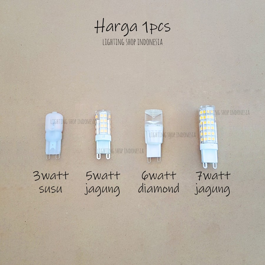 Lampu halogen led kaki G9 220volt warm white 3w 5w 6w 7w