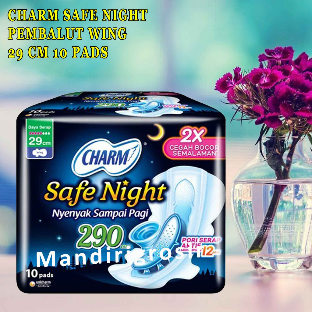 Safe night* Charm* 290mm* 10 pads* Pembalut