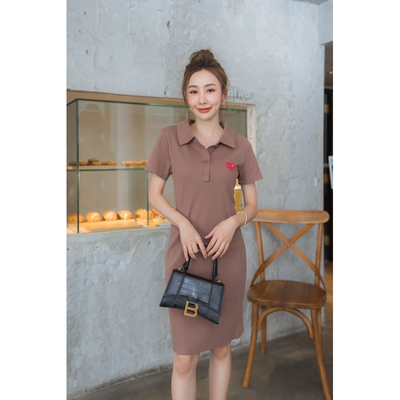 DRESS LA DRESS MODEL POLO PLAY DRESS IMPORT BANGKOK(DRLD510)