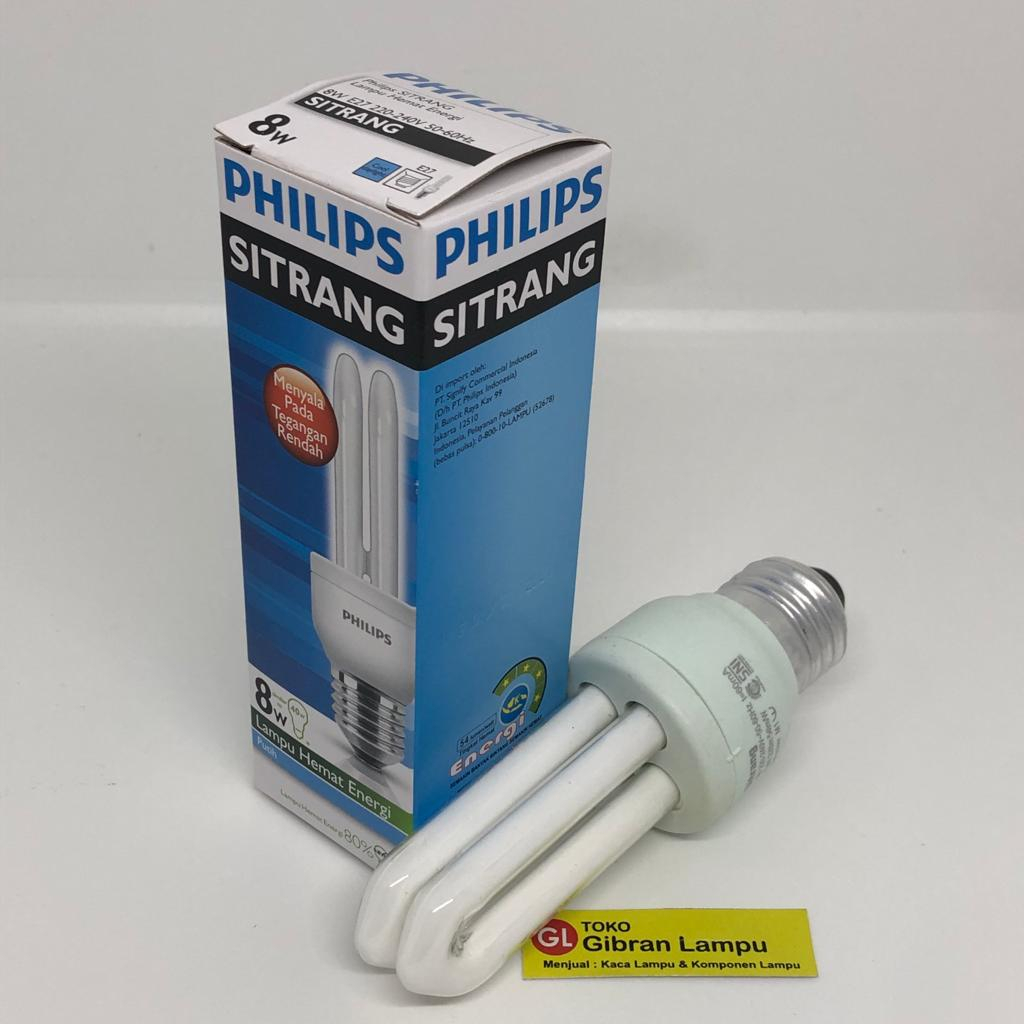 Lampu Philips Sitrang 5w 8w 11w 18w 23w - Lampu Hemat Energi All Varian Watt