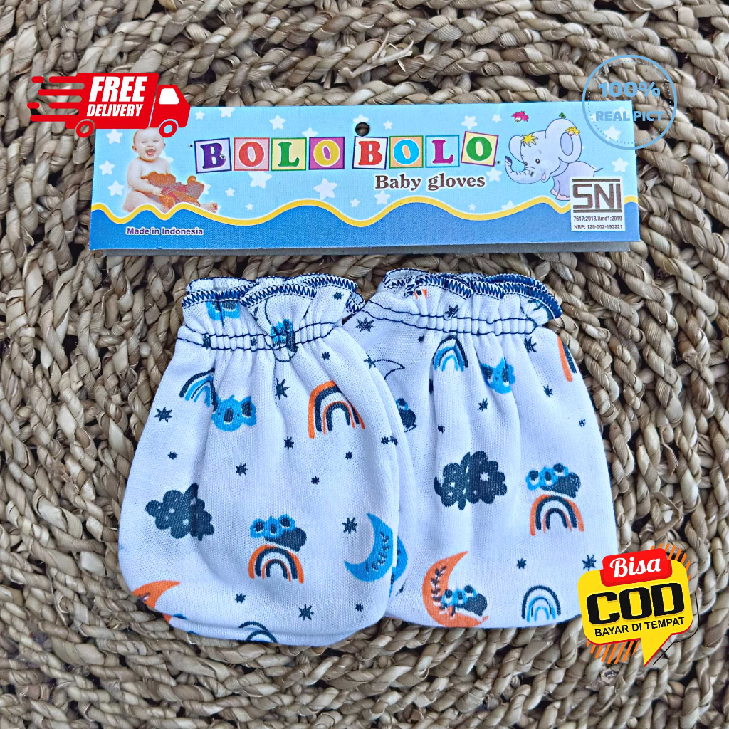 SALE 7.7 - 3 PCS Sarung Tangan 3 PCS Sarung Kaki Bolo-Bolo Serian NAVY