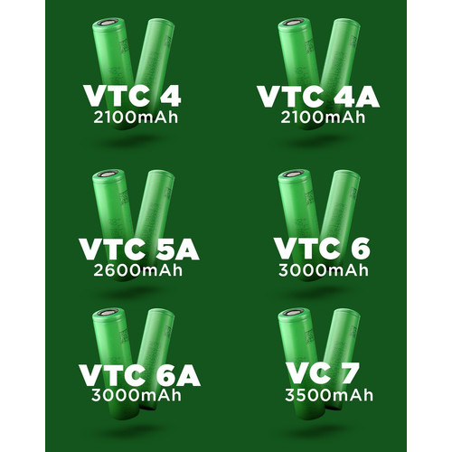 SONY VTC 4 - 4A - 5 - 6 - 6A - VC7 18650 SERIES 2100MAH - 2600MAH - 3000MAH - 3500MAH BATTERY VAPE B