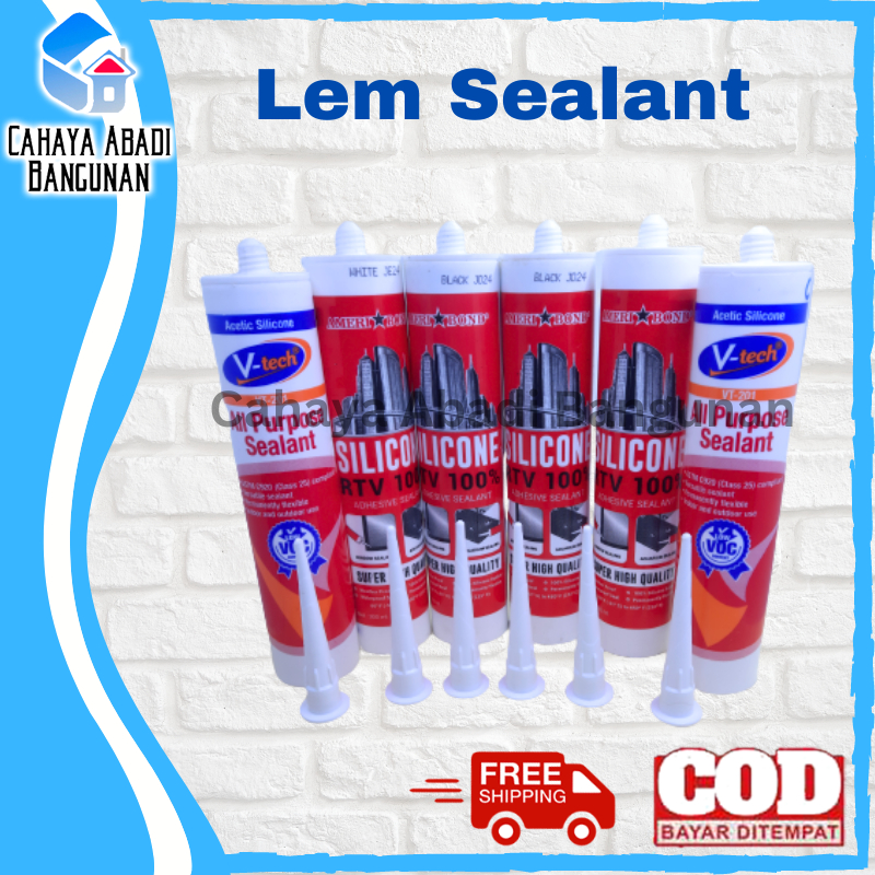 LEM SEALANT SILICONE HANDSOME/ LEM KACA/ LEM AKUARIUM /LEM BOTOL 300ML