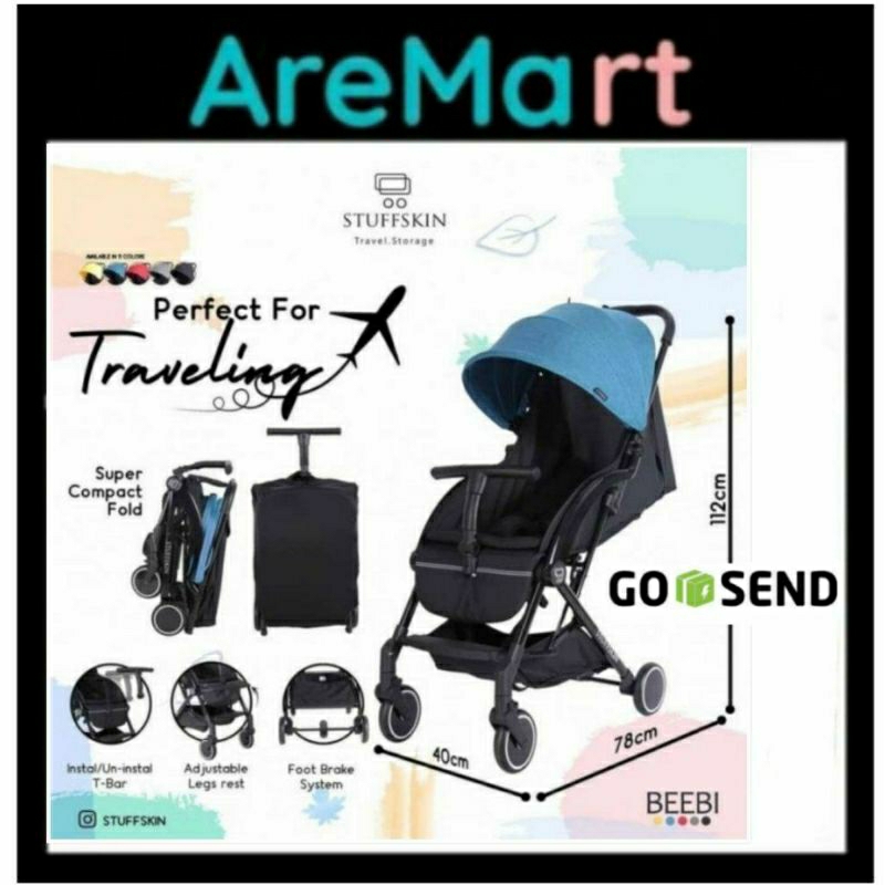 Stuffskin Beebi Stroller Cabin Size Stroller Lipat Kecil stroller kabin Aremart