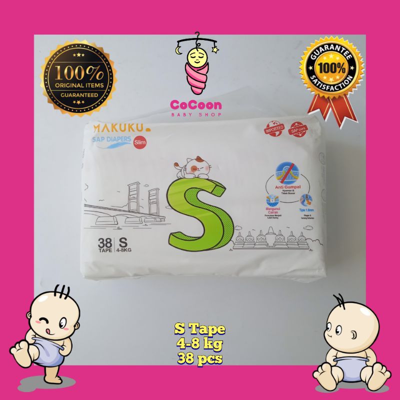 Popok Bayi Perekat Makuku SAP Diapers Tape S38 S 38