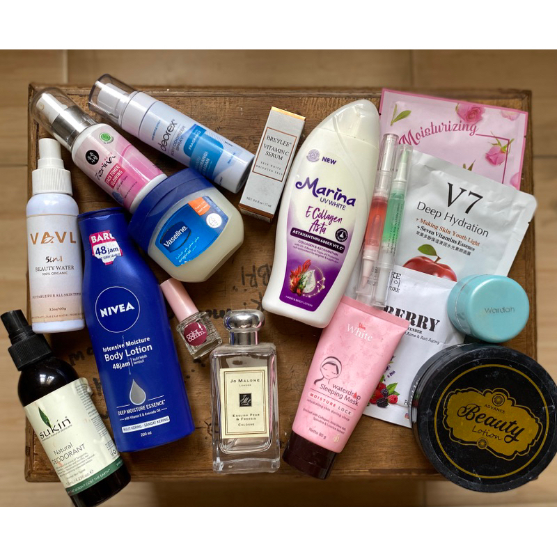 GRATIS sukin, vavl, azrina, nivea, vaseline, deorex, kutek, wardah, curtcle vitamin, breylee, maybel