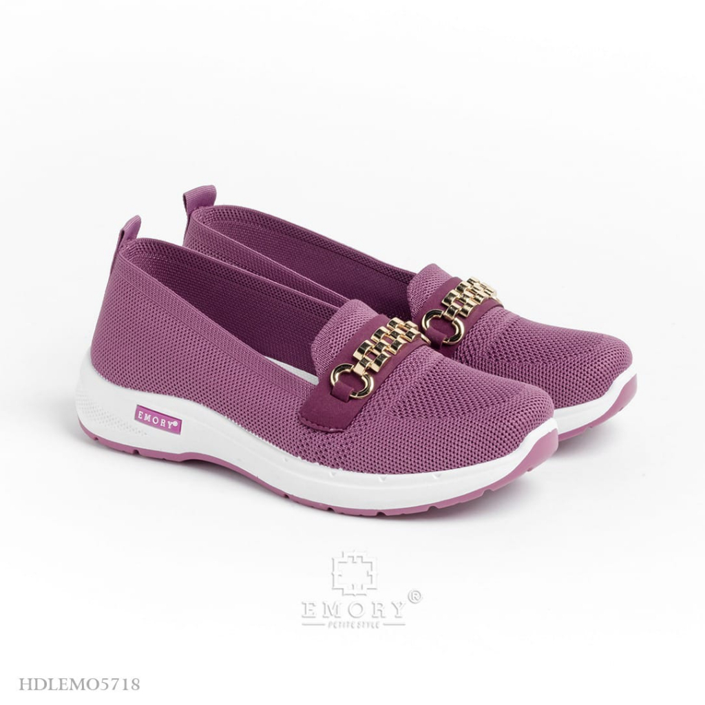 SEPATU WANITA EMORYSTYLE BIGSIZE Flexknit  Flats #Snexmory  HDLEMO 5718 MB