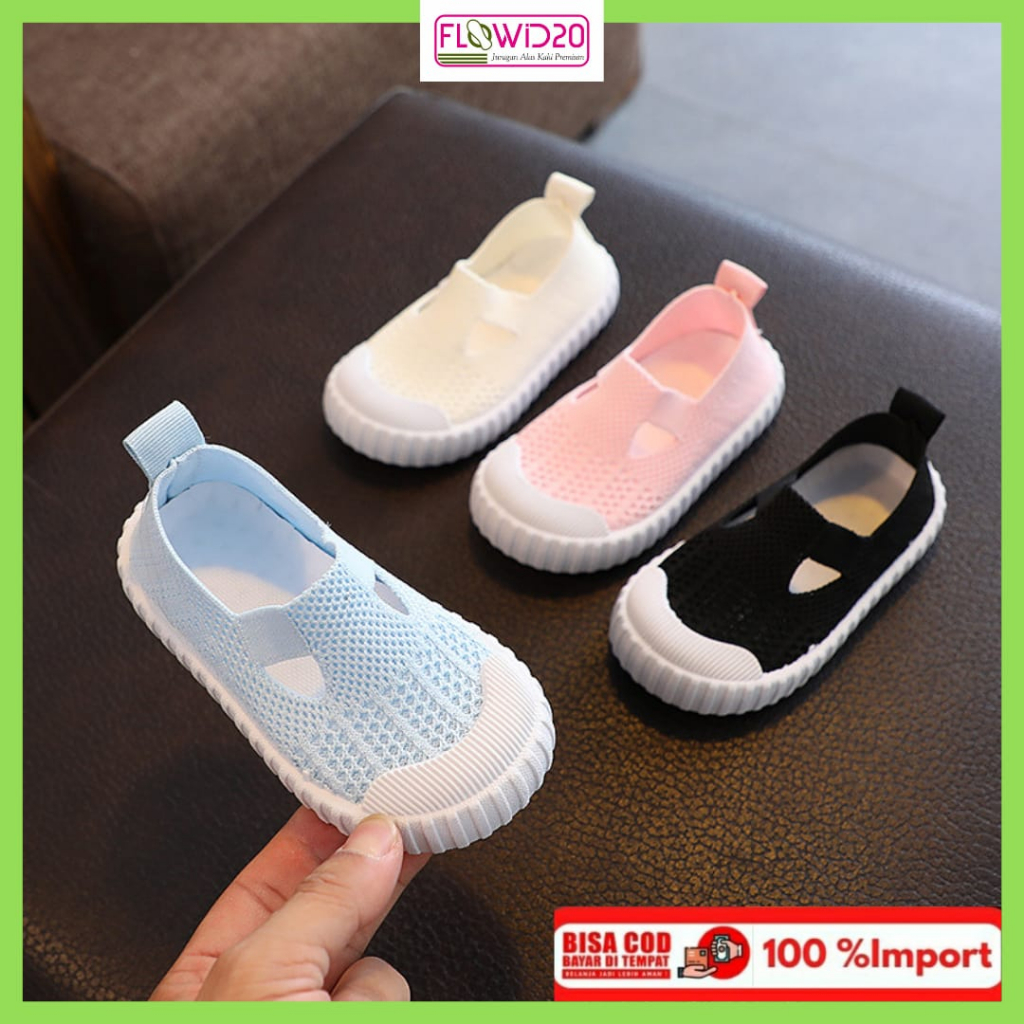 Flowid20 - Sepatu rajut anak import flat shoes anak rajut import 120