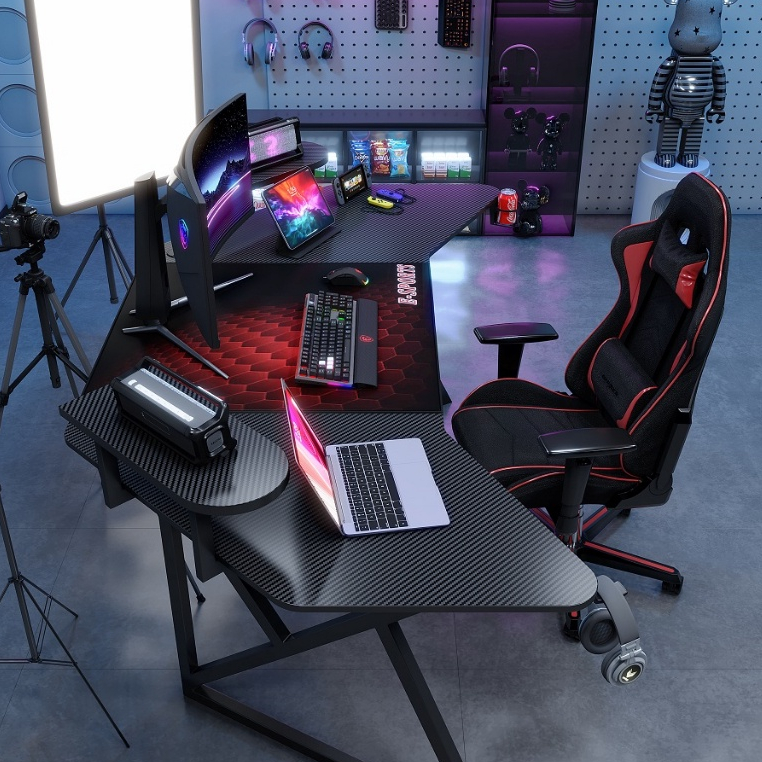 Highline Meja Gaming Meja Komputer Besar Gaming Desk Premium