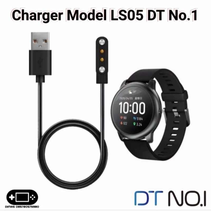 Charger Model LS05 DT No.1 Charging Smartwatch Kingwear KW10 Q8 Q16 AK15 L15 Kabel USB