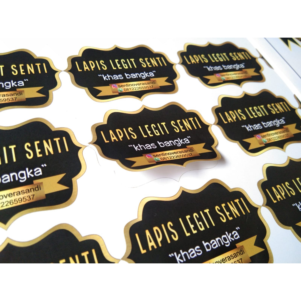 

Stiker Waterproof Label Kemasan higHest QUALITY doff / glossy ( ASLI )