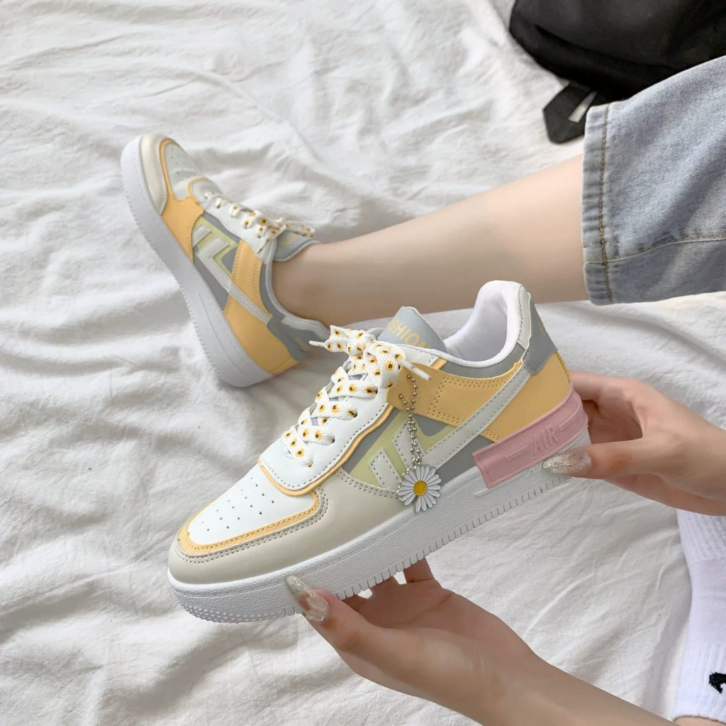 TOPGROSIR &quot;FREE BOX&quot; LV0216 Sepatu Sneakers Wanita Import Model 2 TONE/ 2 Warna Terbaru