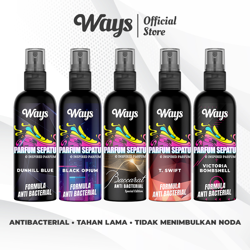 WAYS Parfum Sepatu Antibacterial Spray | Shoe Perfume Pengharum Pewangi Sepatu - 75ml