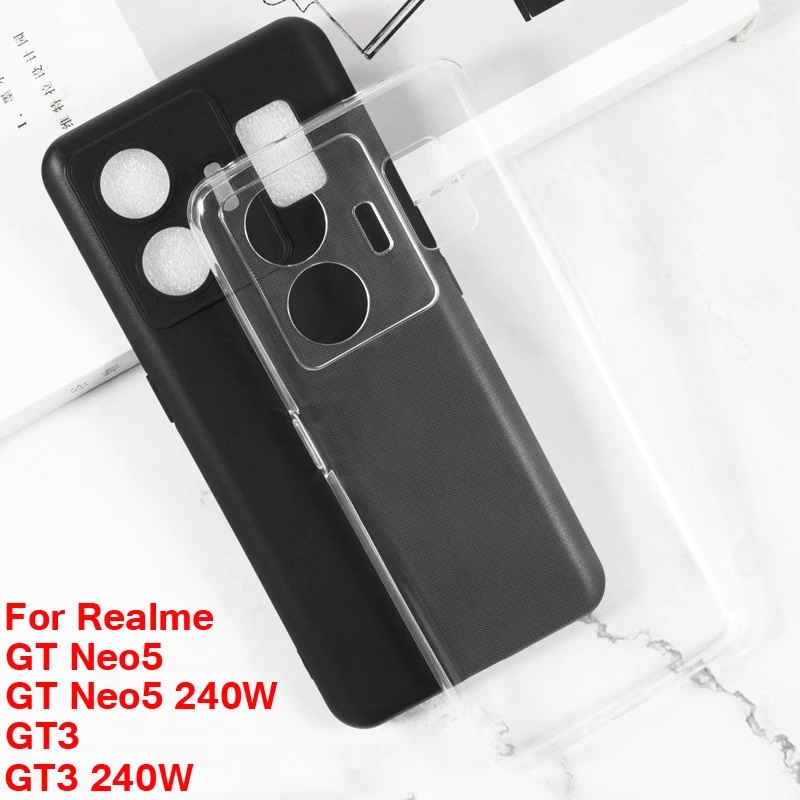 CASE PC Black Matte REALME GT NEO 5 / GT3 Softcase Black Matte Premium Sof Case Casing Clutch LUXURY ULTRA Hitam Black Gelap Fokus Baru bagus Terbaru New Keren SLim TIpis Protecth Lensa Kamera Camera ada Pelindung Lens Anti Minyak 5G 4G Neo5 3