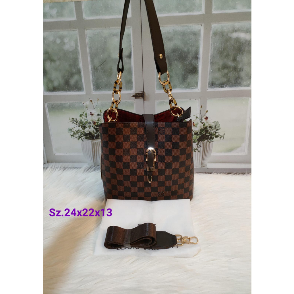 Tas LV  Aurel /tas tabung import full emboss