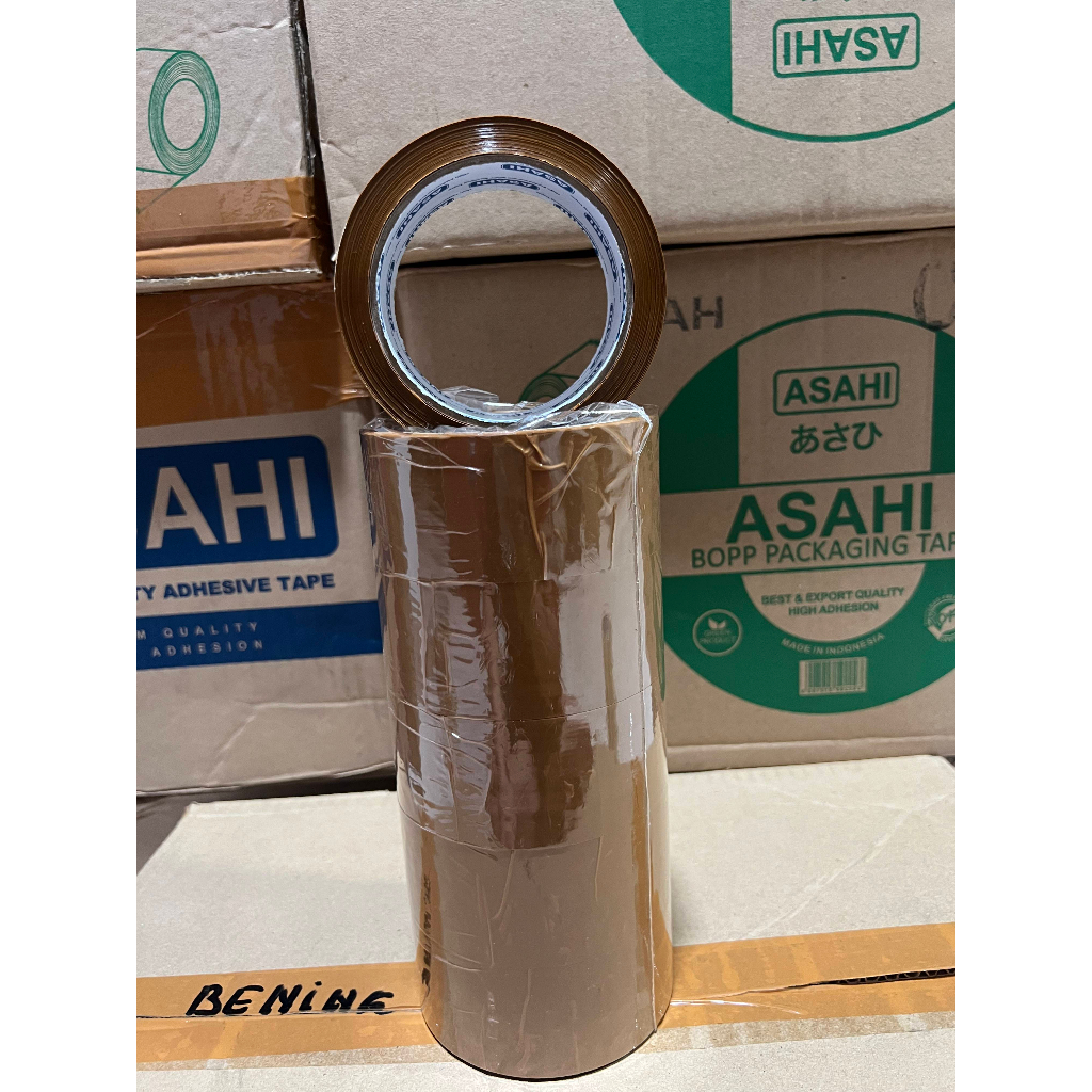 LAKBAN ASAHI BENING DAN COKLAT 45 MM X 70M