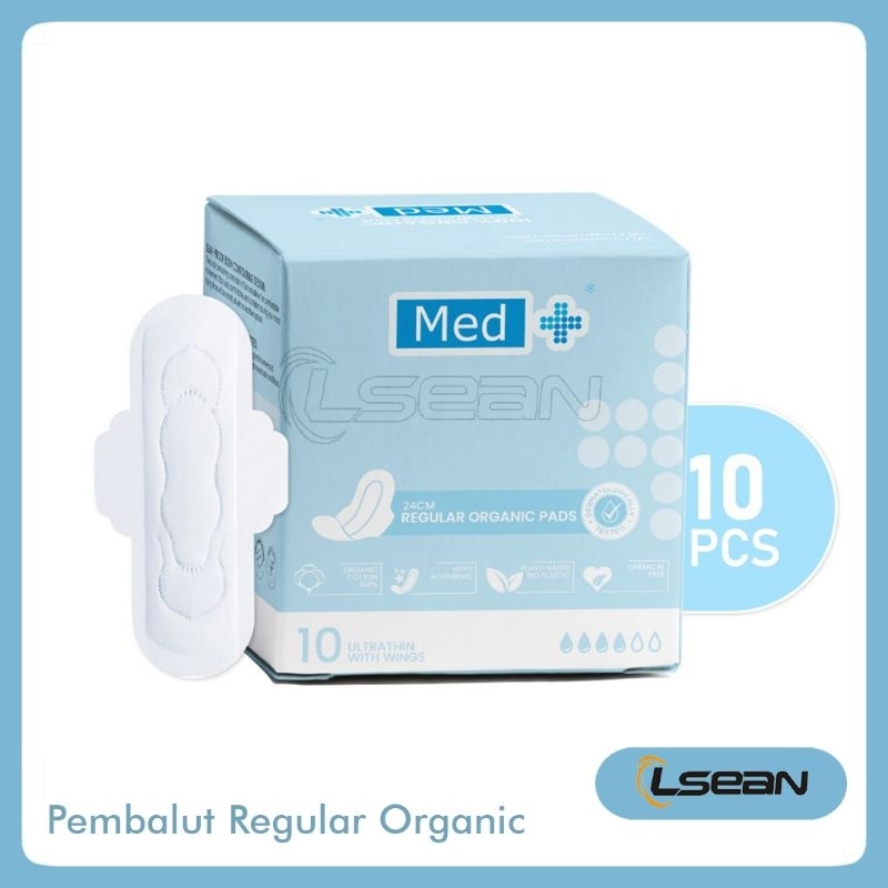 Pembalut Organik Regular Flow MED+ 24cm Isi 10