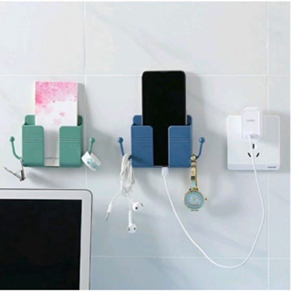 OUTRED  Holder dinding HP 2 KAIT MACARON gantungan HOOK kunci multifungsi / Holder Dinding Charger Handphone