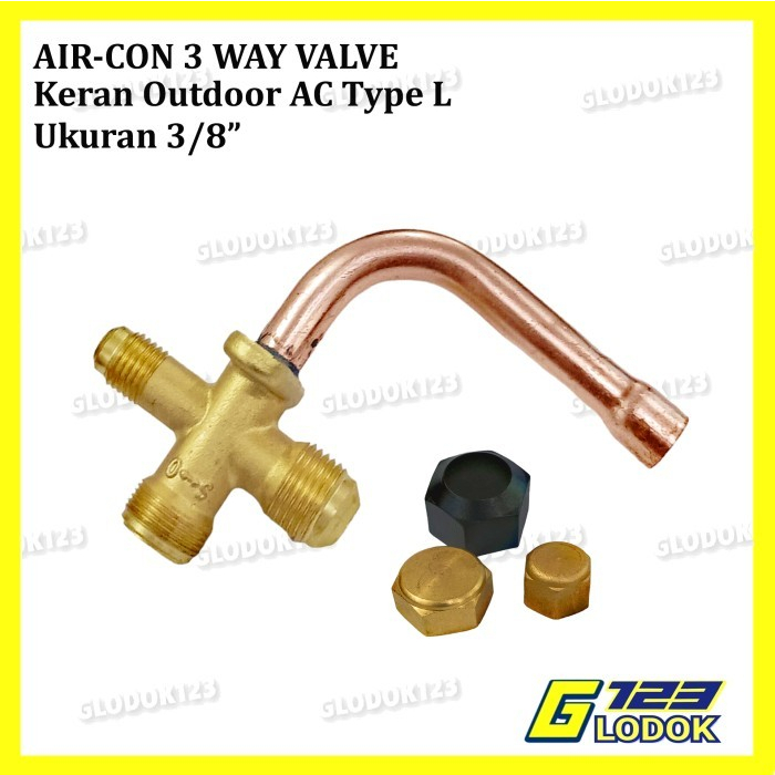 Keran Kran Valve AC Freon Outdoor Autdor 3 Way 1/4 3/8 R22 R32 R410