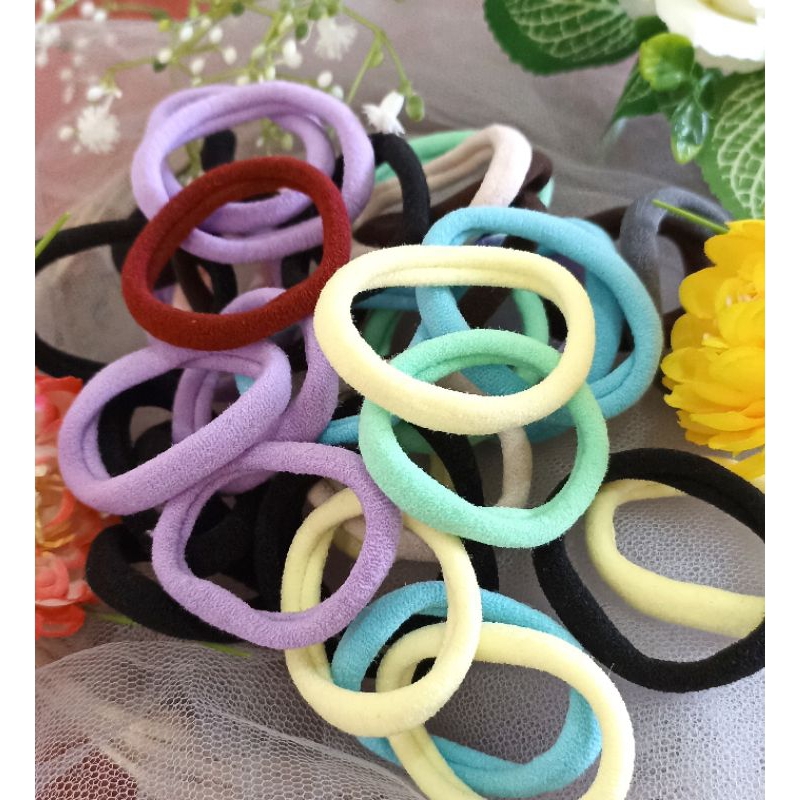 Ikat Rambut Korea Towel Ring isi 4