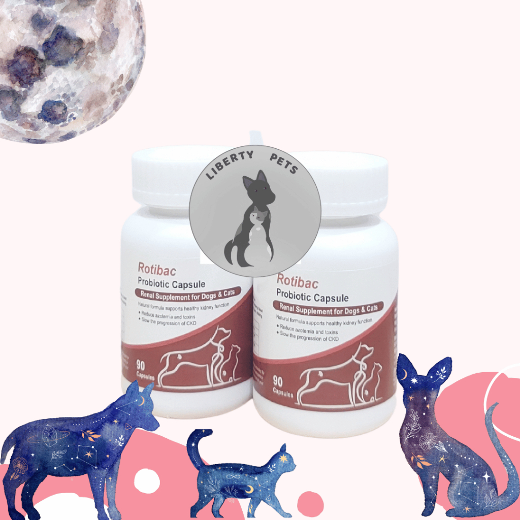 Rotibac Probiotic Suplemen Renal Kidney Ginjal Kucing Anjing (1 Botol = 90 Caps)