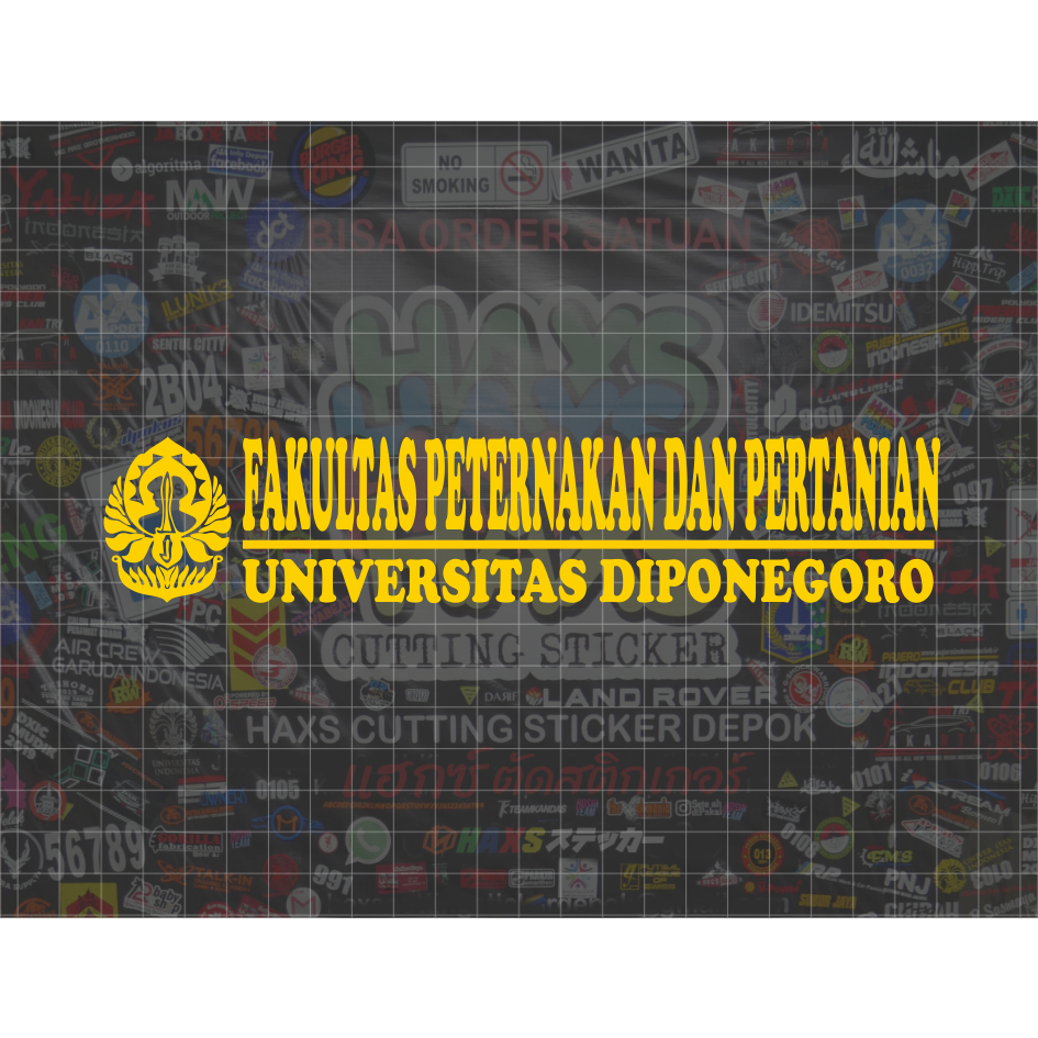 Cutting Sticker Peternakan Undip Ukuran 20 cm untuk mobil