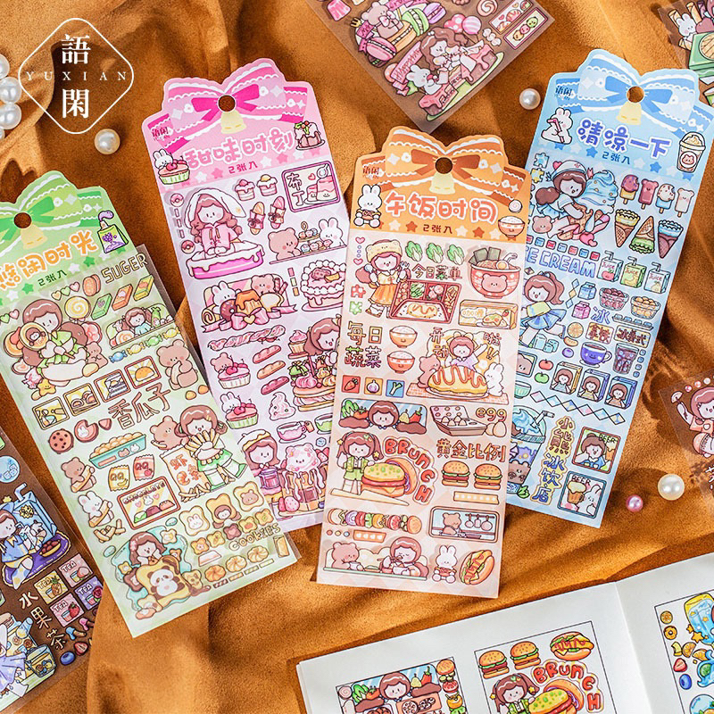 

So Much To Eat Food Series Diary Deco Stickers Untuk Dekorasi Tumbler/Diary/Binder/Journaling/Scrapbook/Deco Case READY