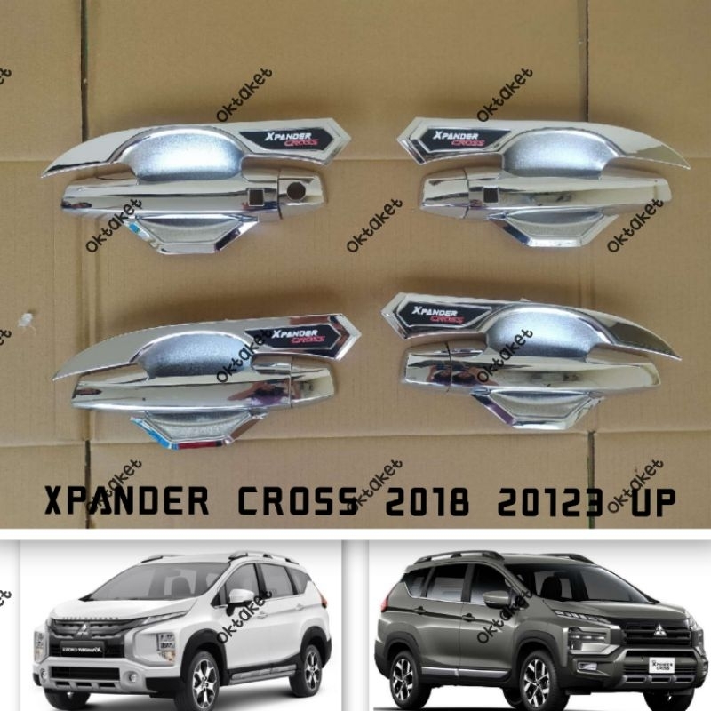 paket outer handle tank cover Xpander Cross 2018 2020 2023 2024 Hitam Chrome Carbontivo