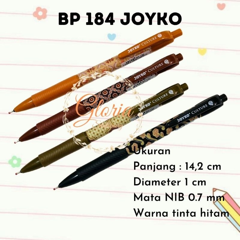 

RK Joyko Pen Batik BP 184/Bolpen batik BP 184 Joyko