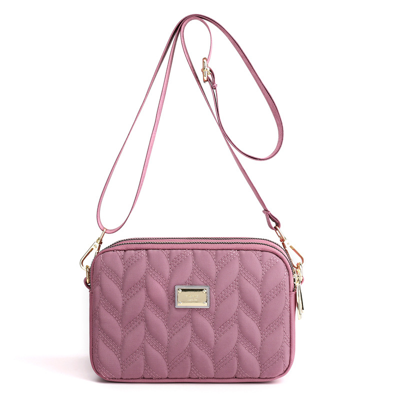 TAS SELEMPANG WANITA 3 RESLETING IMPORT NYLON PINK ADENASA TA790P3 SLING BAG KOREA SHOULDER BAHU REMAJA KEKINIAN SIMPLE FASHION BRANDED BATAM CEWEK MURAH PREMIUM