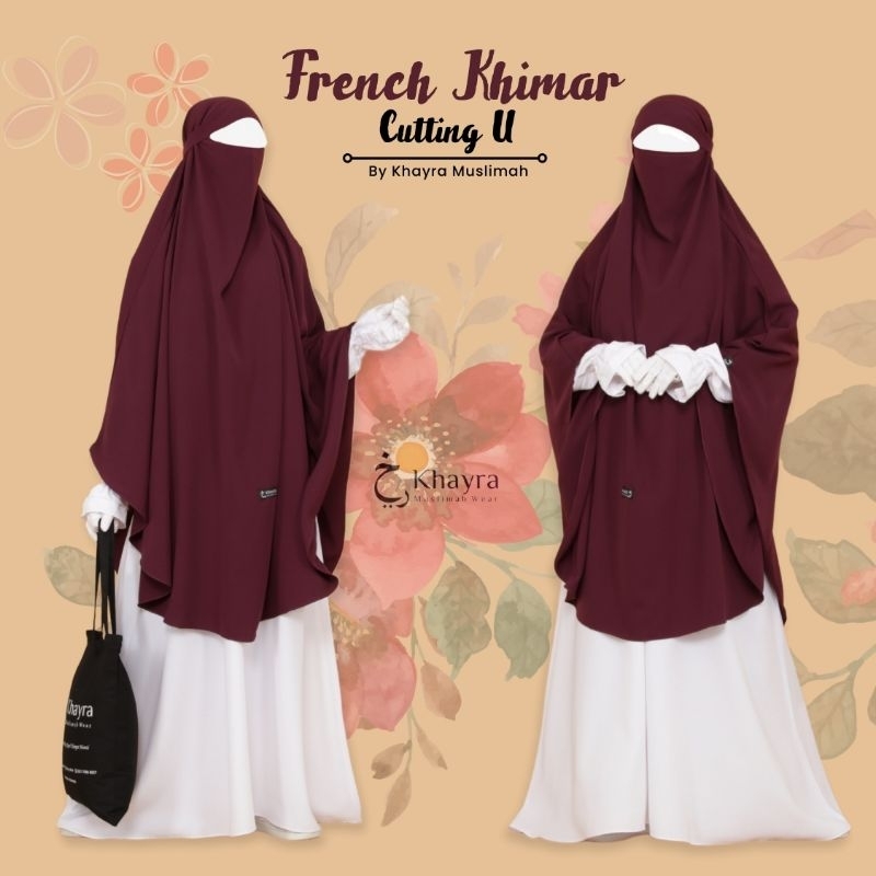FRENCH KHIMAR BASIC CUTTING U BY KHAYRA MUSLIMAH